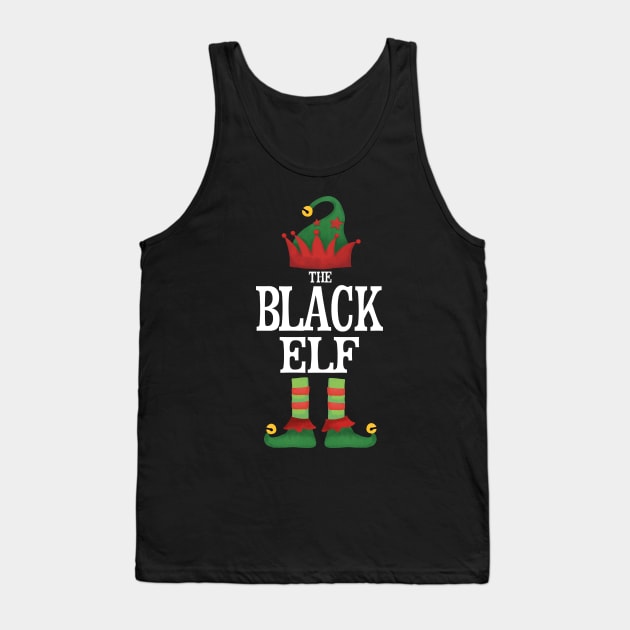 Black Elf Matching Family Group Christmas Party Pajamas Tank Top by uglygiftideas